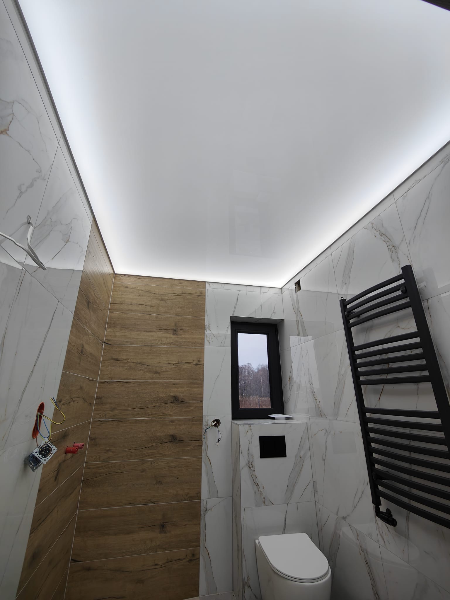 Sufit transparentny satyna mat